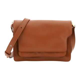 MARNI Leather Crossbody Bag, Shoulder Bag Women's Brown