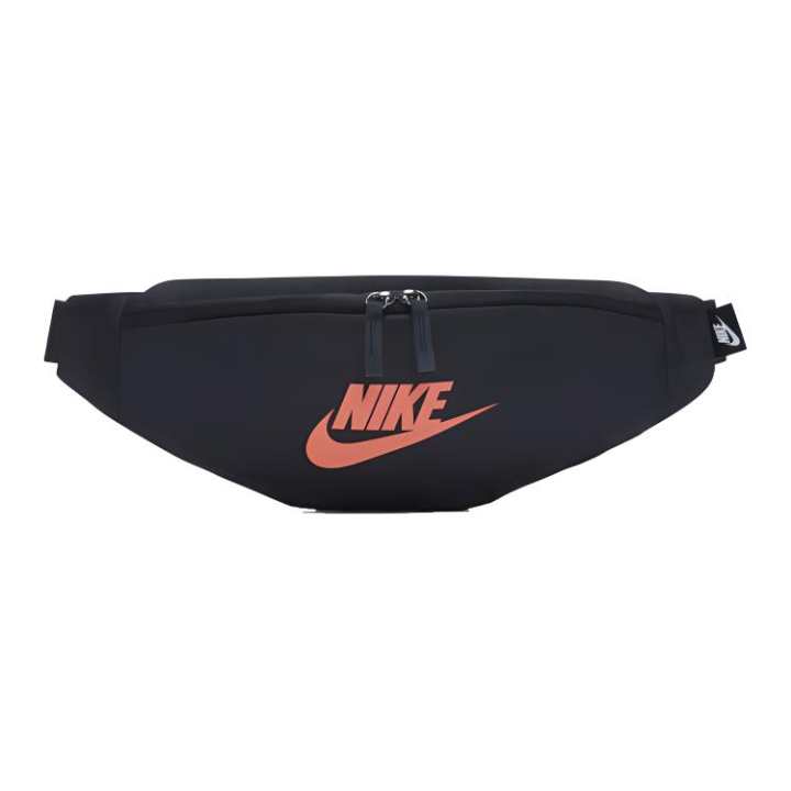 Nike Nike Heritage Polyester Sling Bag, Crossbody Bag, Fanny Pack Regular Unisex Black Orange