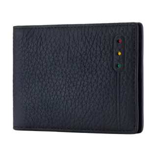 OUZIHUANG Cow Leather Wallet, Card Holder Mini Unisex Black