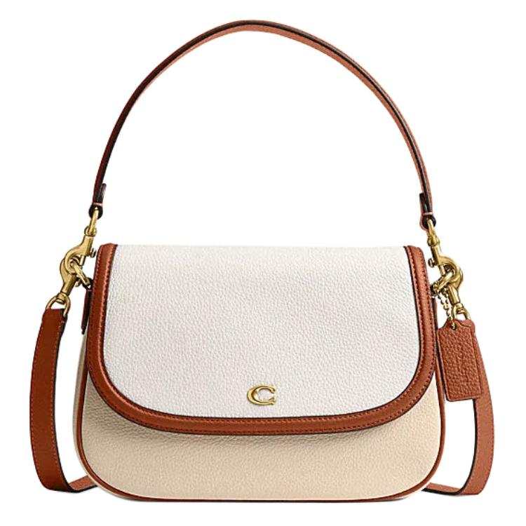 COACH Legacy Cow Leather Shoulder Bag, Crossbody Bag, Handbag Medium Women's B4 & Mixed Ivory White