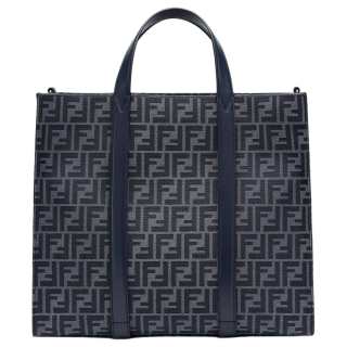 FENDI Jacquard Tote Bag, Shopping Bag, Shoulder Bag, Crossbody Bag, Handbag Men's Blue