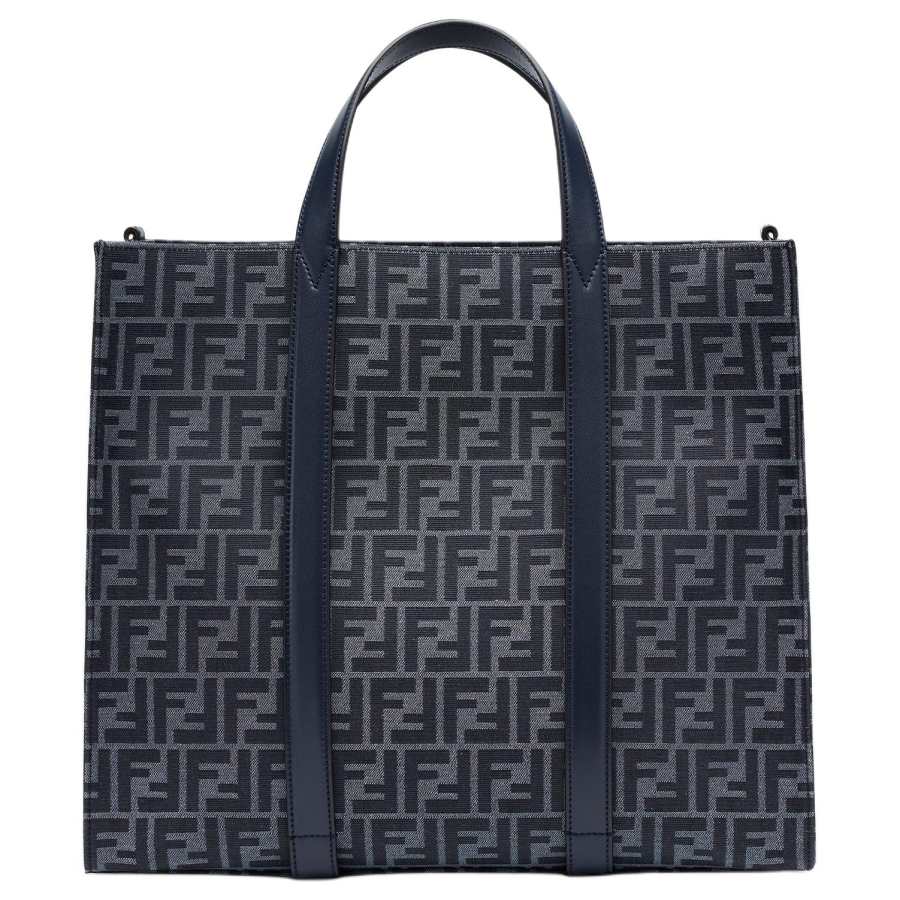 FENDI FENDI Jacquard Tote Bag, Shopping Bag, Shoulder Bag, Crossbody Bag, Handbag Men's Blue