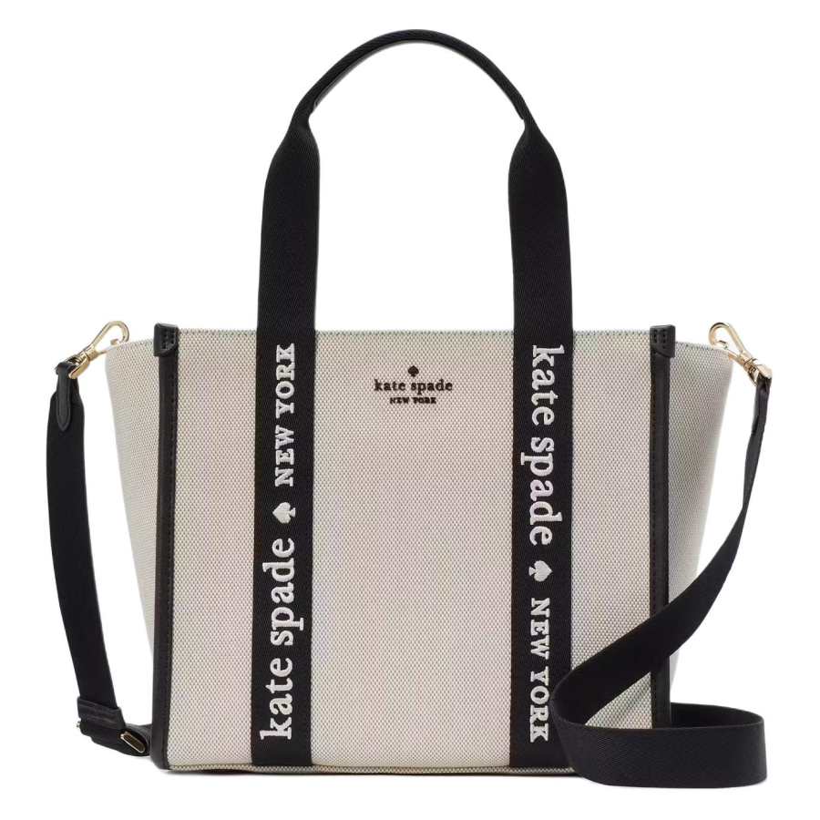 Kate Spade Canvas Bag, Shoulder Bag, Crossbody Bag, Handbag Small Women's Black