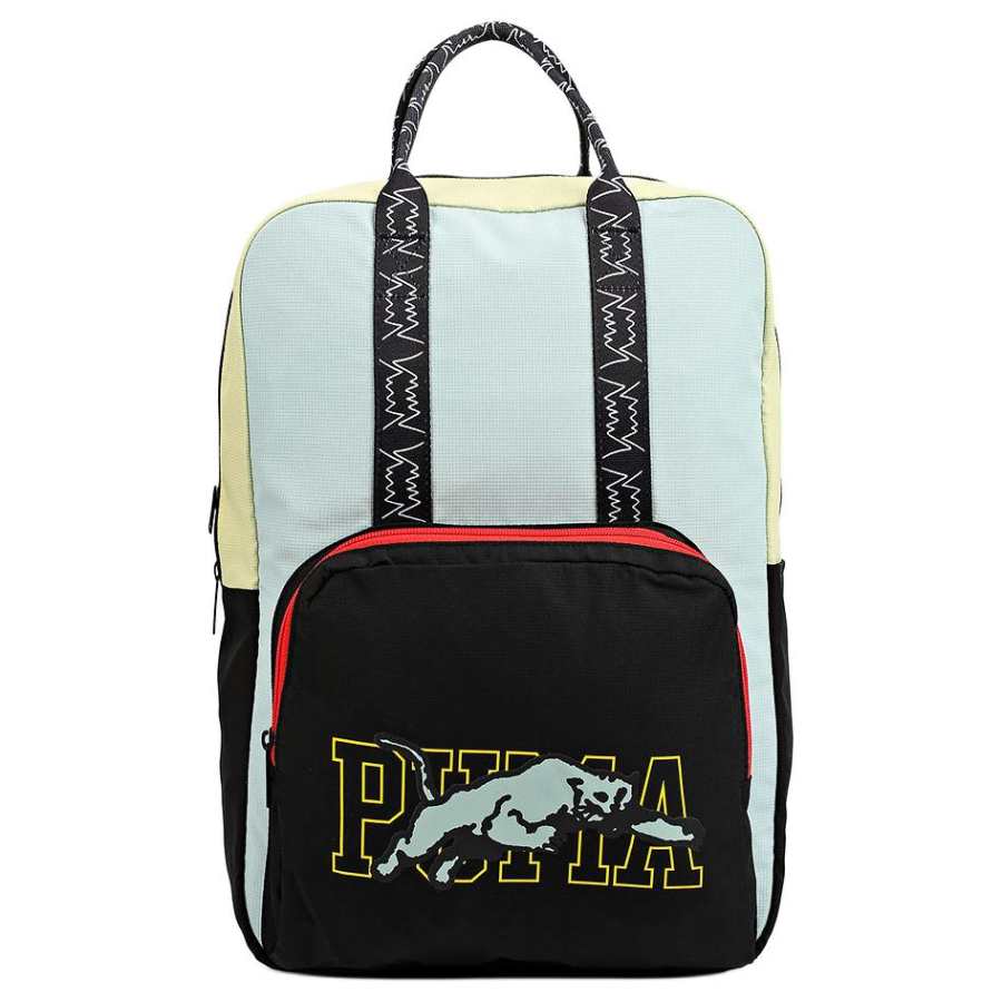 PUMA PUMA Fabric Backpack Unisex Black/Light Blue/Light Yellow