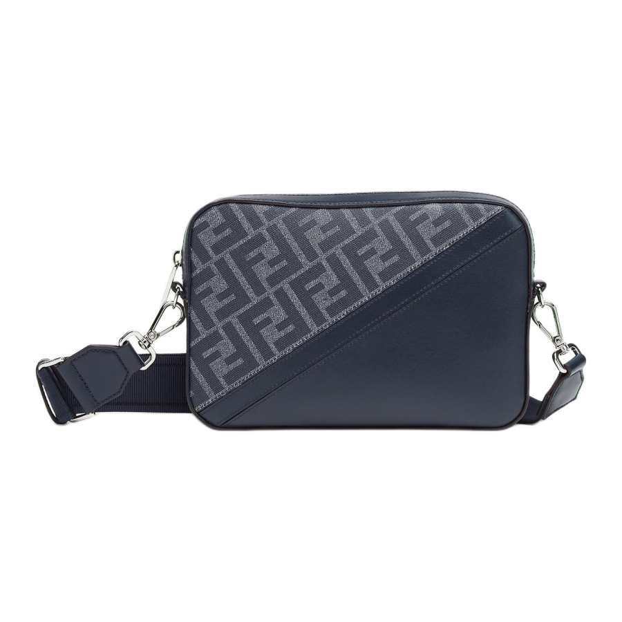 FENDI Canvas Camera Bag, Crossbody Bag, Shoulder Bag Men's Blue