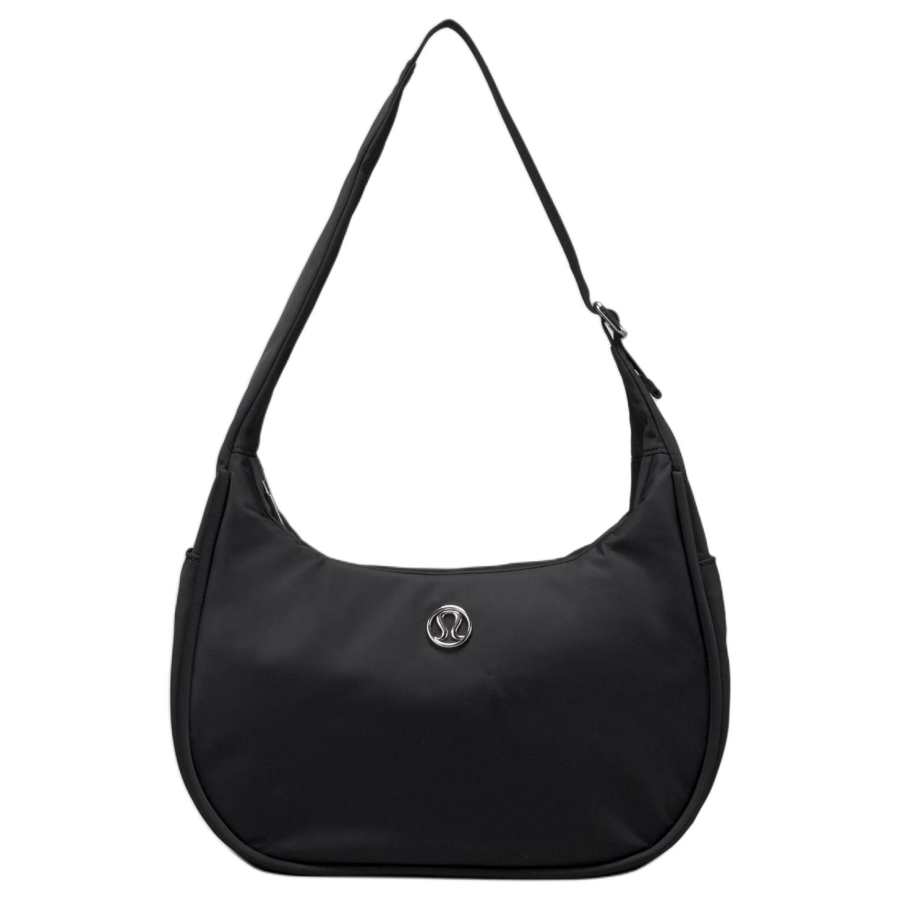 Lululemon City Essentials Nylon With Recycled Polyester Pleated Shoulder Bag Handbag, Shoulder Bag Mini Women's Black