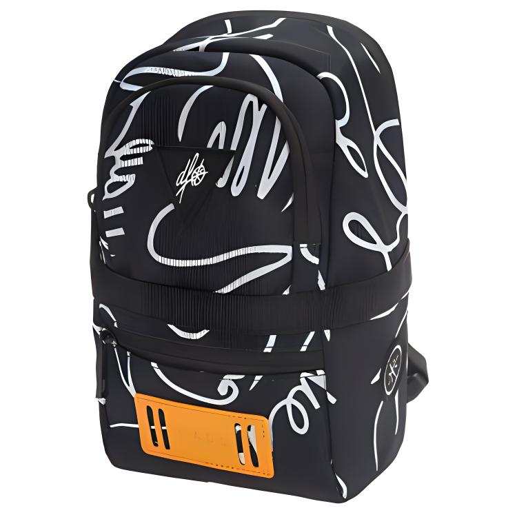 Li-Ning Li Ning Artist DFT Collaboration Zip Closure Fabric Sling Bag Regular Unisex Black