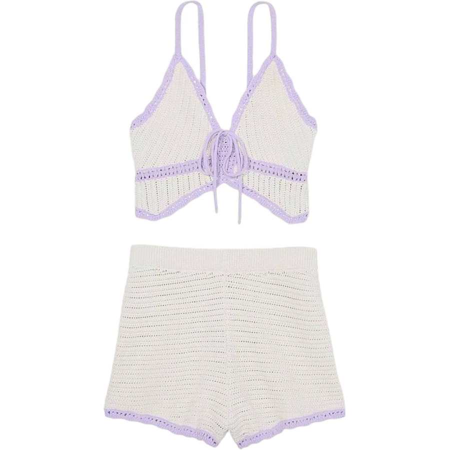 Victoria's Secret PINK Pajama Set Women's Ecru