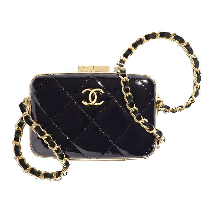CHANEL Sheepskin Crossbody Bags Small Women's Black