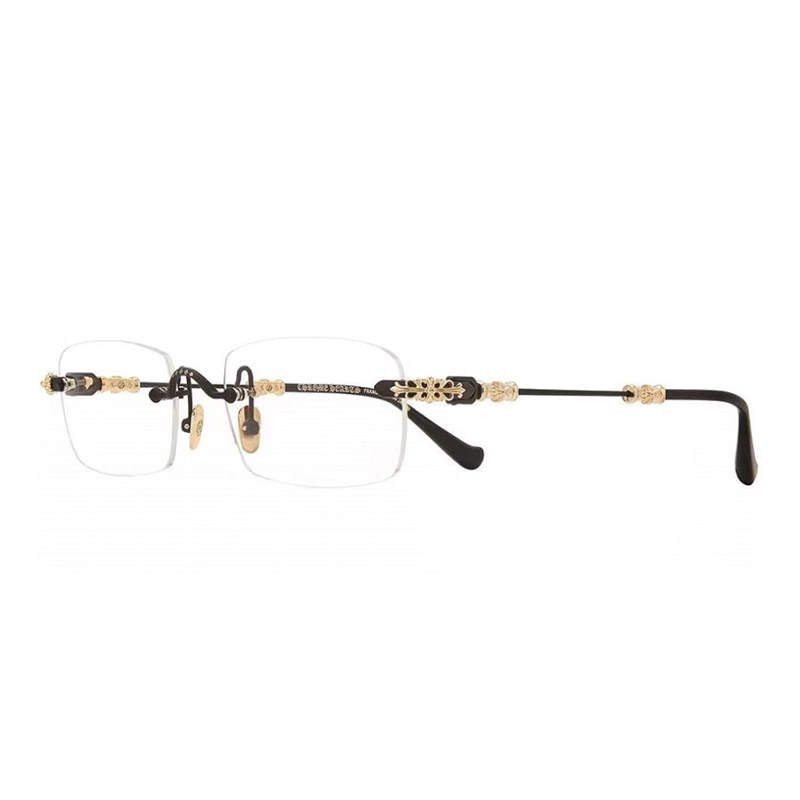 Chrome Hearts Chrome Hearts Square Eyeglass Frames Unisex Black