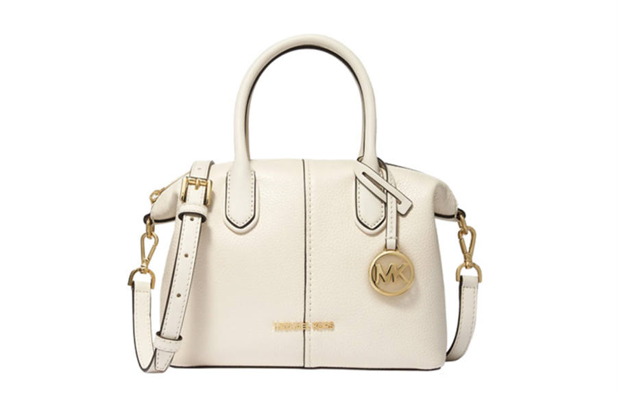 MICHAEL KORS Hyde Cow Leather With Artificial Leather Handbag Small Women's Milk White