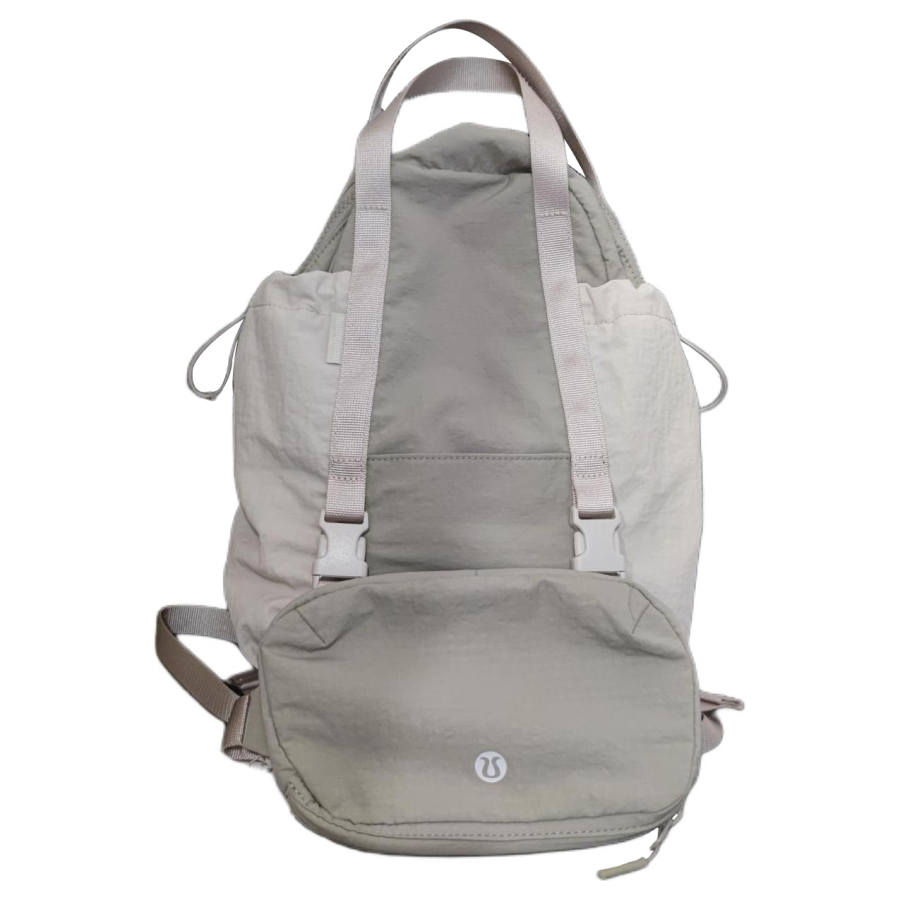 Lululemon Lululemon Pack And Go Nylon Backpack Unisex Linen & White & Ivory