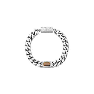BABAMA Titanium Steel Zircon Cuban Bracelet, Niche Design, Bone Chain Unisex