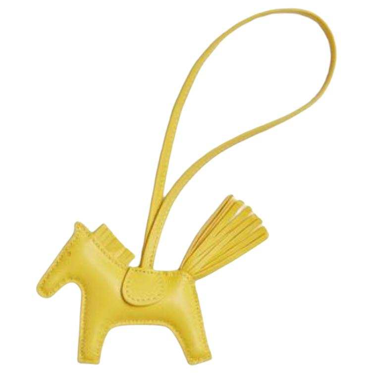 HERMES HERMES Rodeo Lambskin Charms Unisex Yellow