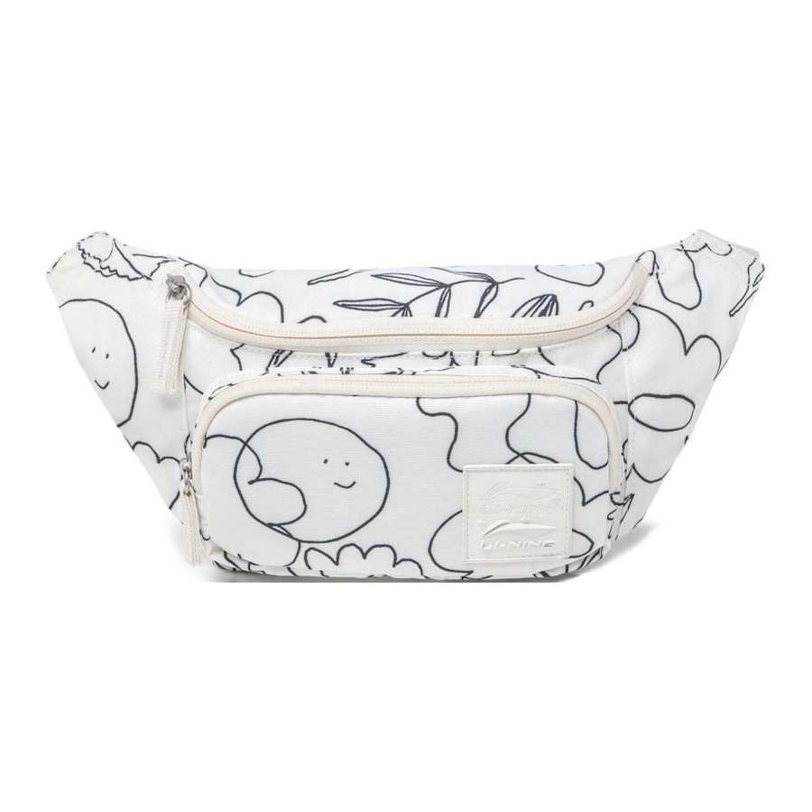 Li-Ning Li Ning Sports Life Collection Polyester Sling Bag, Fanny Pack Regular Unisex White