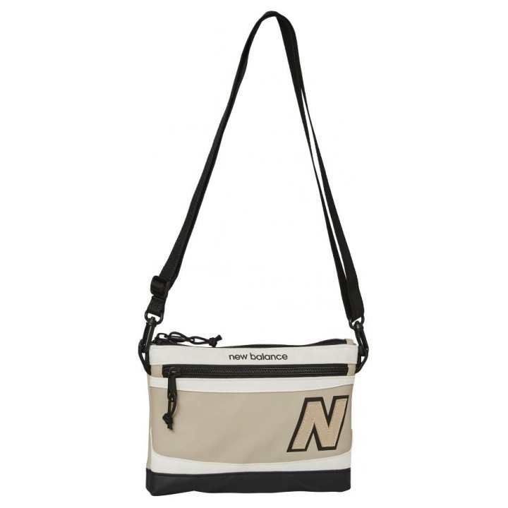 New Balance New Balance Polyester Crossbody Bag, Shoulder Bag Unisex Milk Tea