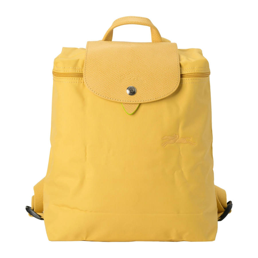 LONGCHAMP LONGCHAMP Le Pliage Canvas With Leather Backpack Women's Wheat Yellow