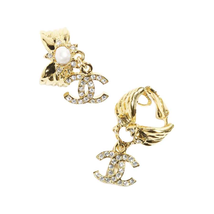 CHANEL CHANEL 1986 1988 Cc Clip on Earrings