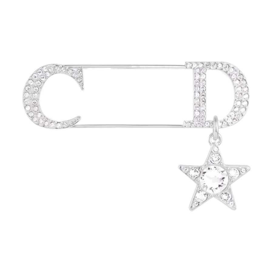DIOR DIOR Brass Brooches Men's Silver