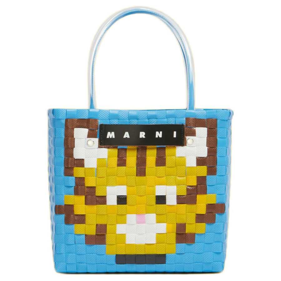 MARNI Polypropylene Mixed With Polyvinyl Chloride One Shoulder Handbag Women's Light Blue