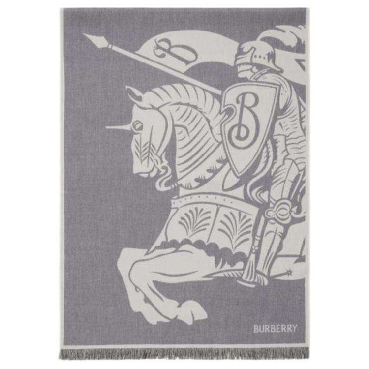 Burberry Burberry Ekd Wool Cotton Scarf