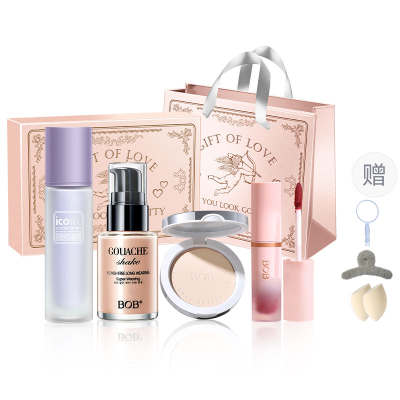 BOB Face Foundation Makeup Set Complete Set Of Gift Boxes Natural Adherent Complexion Beginner Recommendation