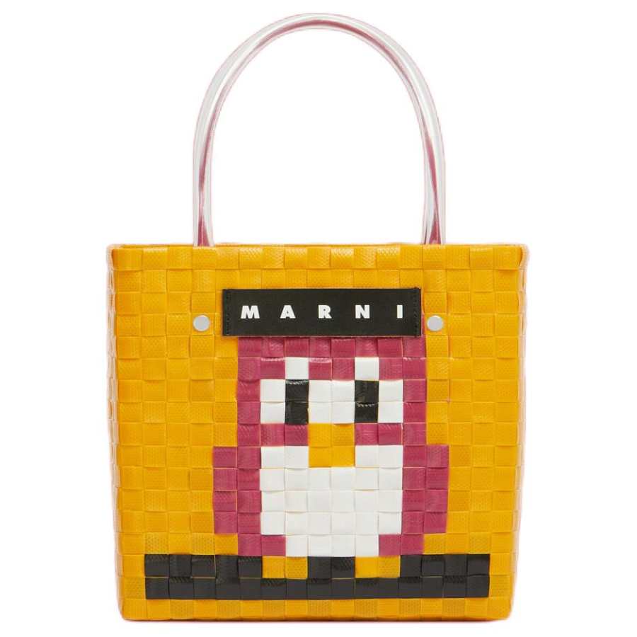 MARNI Polypropylene Tote Bag, Shopping Bag, Handbag Women's Yellow