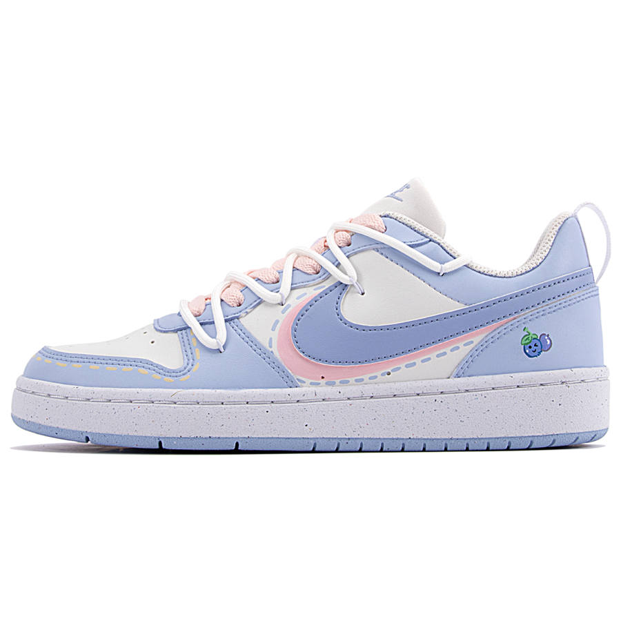 Nike Nike Court Borough Slip Resistant Cushioning Abrasion Resistant Low top Skateboard Shoes GS Blue White