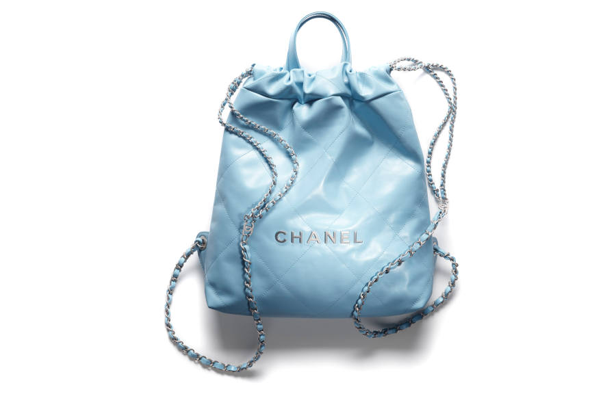 CHANEL CHANEL Calfskin Backpack Small Women's Light Blue