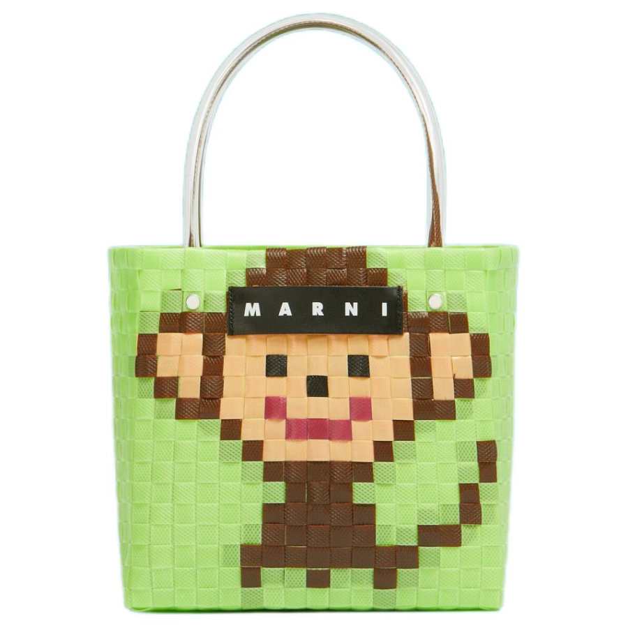 MARNI Polypropylene Tote Bag, Shopping Bag, Handbag Women's Light Green