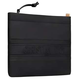 DIOR Calfskin Clutch Men's Pure Black