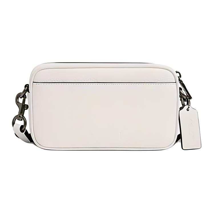 COACH Jayden Cow Leather Shoulder Bag, Crossbody Bag Small Women's Gray Bronze & White