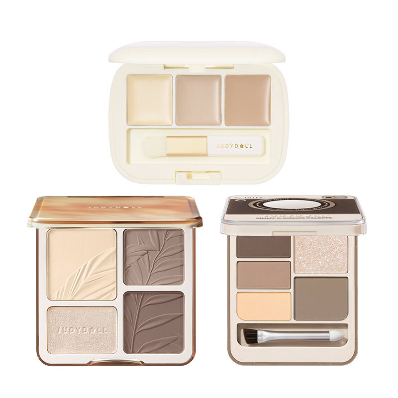 Judydoll Highlighter Contouring Tricolor Concealing Eyebrow Palette Makeup Sets