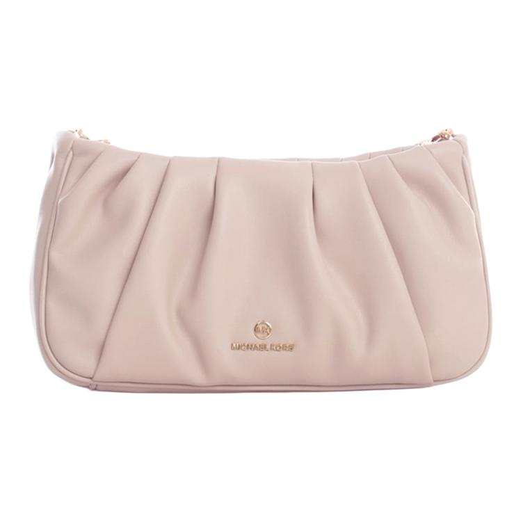 MICHAEL KORS Hannah Leather Shoulder Bag, One Shoulder Clutch Small Women's Soft Pink