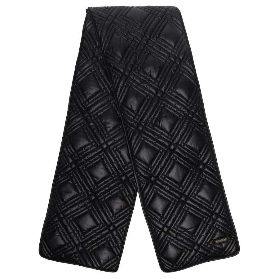 SAINT LAURENT Brand Logo Knit Scarves Women's Black
