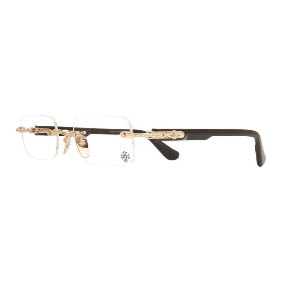 Chrome Hearts Chrome Hearts Titanium Alloy Square Eyeglass Frames Unisex Black