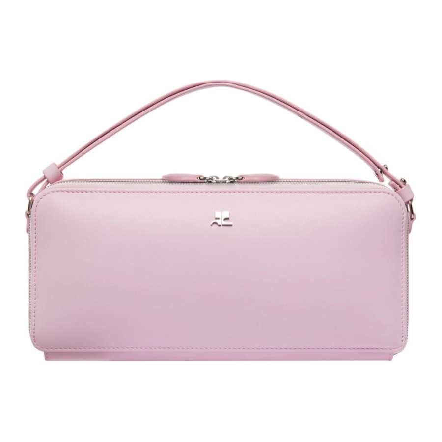 COURREGES Calfskin Handbag Women's Pink
