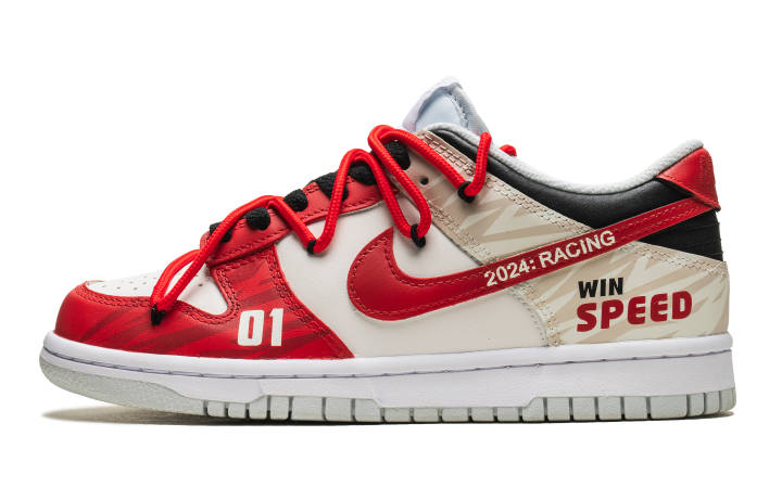 Nike Nike Dunk Skateboard Shoes Women's Low Top White Red