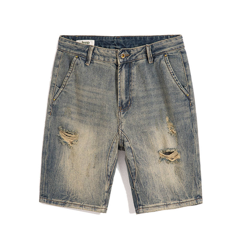 Jeep Denim Shorts Men's Vintage Blue