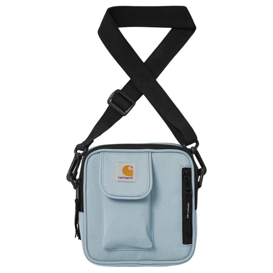 Carhartt WIP ESSENTIALS Recycled Polyester Blended With Polyurethane Crossbody Bag, Shoulder Bag Small Unisex Sky Blue