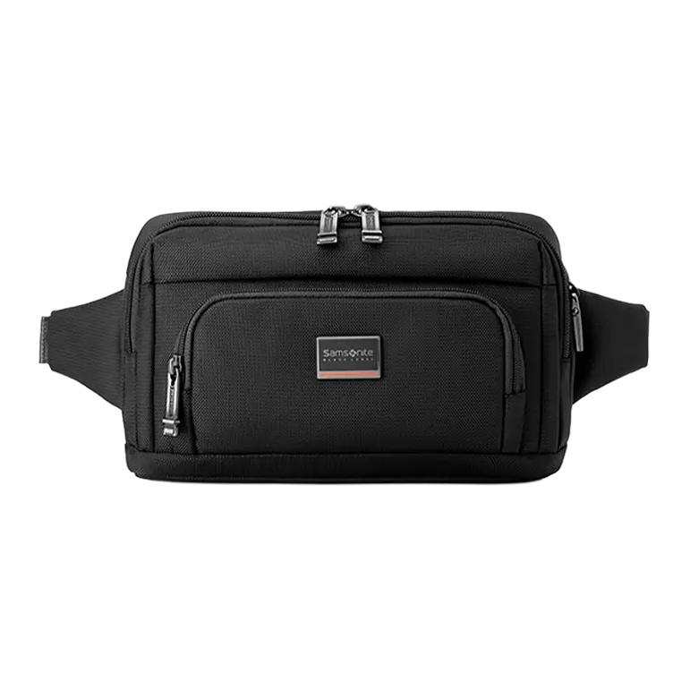 Samsonite SAMSONITE SBL ENCODE Ballistic Nylon With Nappa Leather Sling Bag Men's Black
