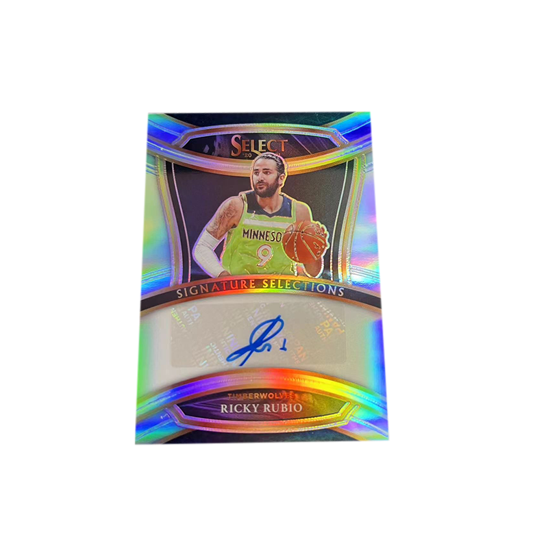 PANINI 20 21 Timberwolves Select Signature Silver Fold SS Card Rubio Star Card Product Access Sports Cards 1 Pc