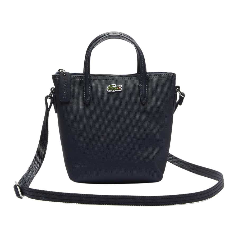 LACOSTE PVC Handbag, Crossbody Bag, Shoulder Bag Mini Women's Blue