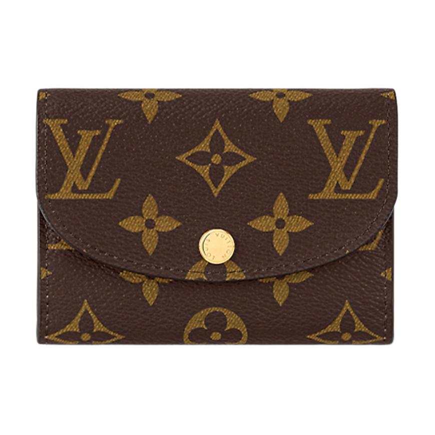 LOUIS VUITTON Rosalie Printed Pattern Canvas Wallet Women's Ballet Pink
