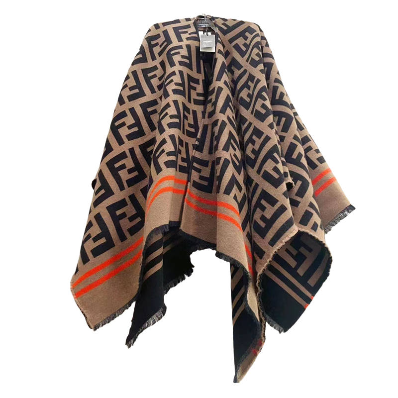 FENDI FENDI Wool Shawls Women's Brown
