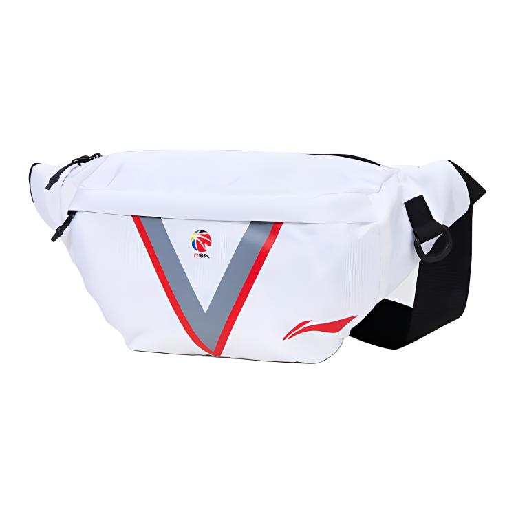 Li-Ning Li Ning Fabric Fanny Pack, Shoulder Bag, Crossbody Bag Unisex White