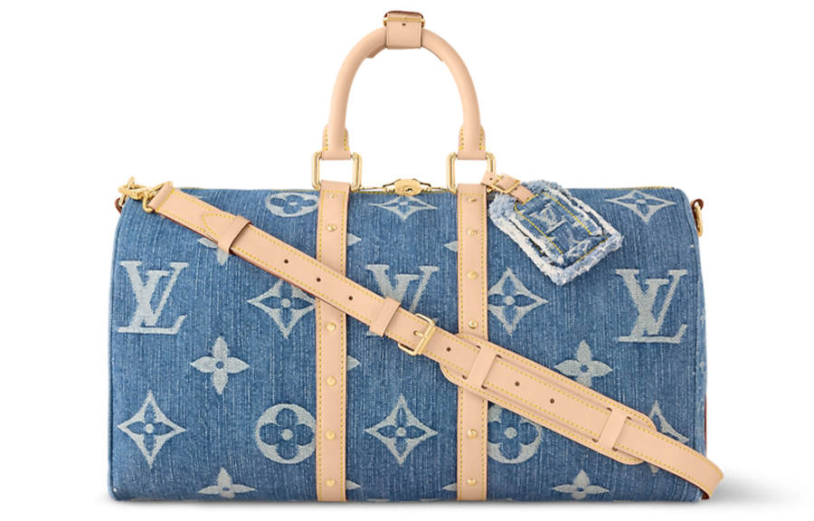 LOUIS VUITTON LOUIS VUITTON Keepall Bandouliere 45 Monogram Denim Blue