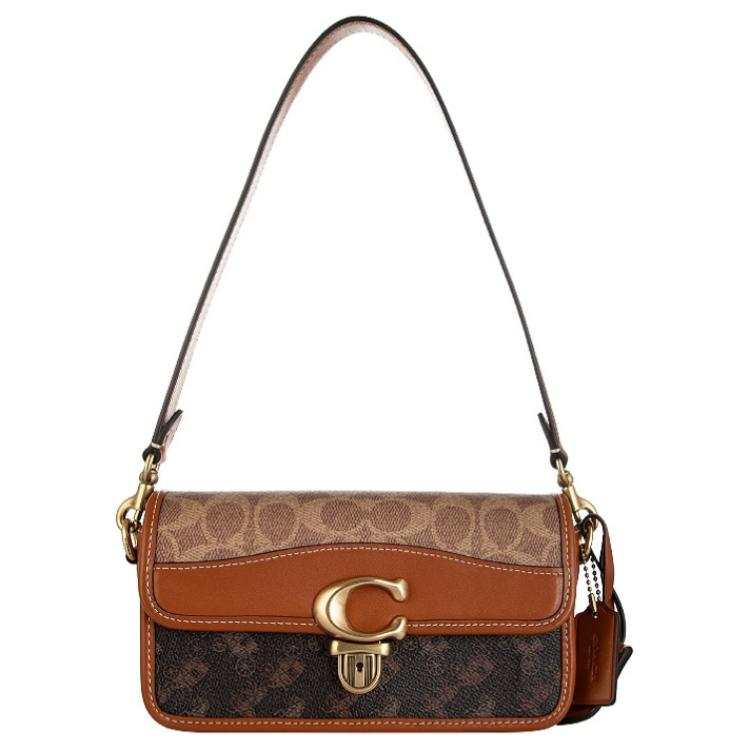 COACH COACH Artificial Leather Shoulder Bag Small Women's Brown