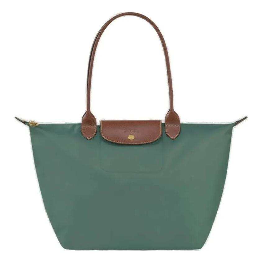 LONGCHAMP Le Pliage Polyamide Canvas Dumpling Bag Handbag, Shoulder Bag Large Women's Sage Green