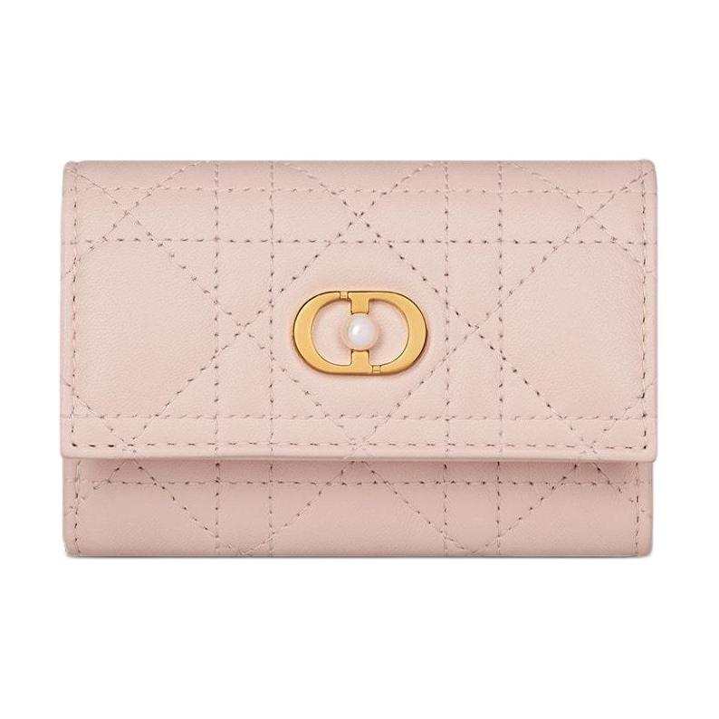 DIOR Jolie Sheepskin Wallet Women's Rouge Pink